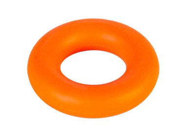 Beyaz arka planda el genişletici simülatör halkası. Eğitimli eller için simülatör