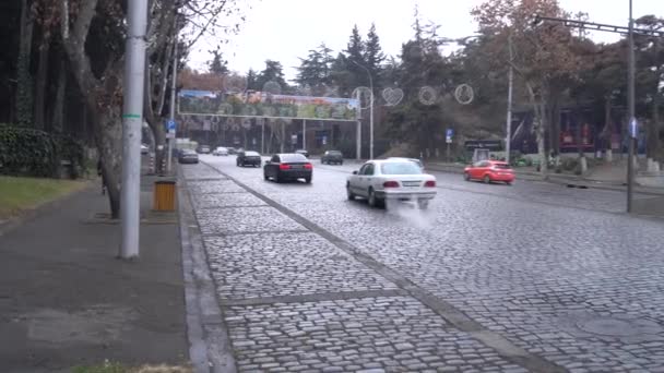 Tbilissi Géorgie Janvier 2020 Trafic Dans Ville Tbilissi — Video