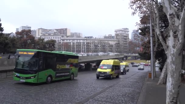 Tiflis Georgien Januar 2020 Verkehr Der Stadt Tiflis — Stockvideo