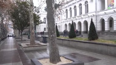Tiflis, Gürcistan 20 Ocak 2020 - Rustaveli Bulvarı, Tiflis. Seyahat.