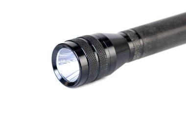 izole beyaz bir arka plan üzerinde siyah fener