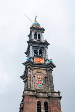 The bell tower of the Western Church, in Dutch Westerkerk in Amsterdam