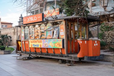 Tbilisi, Georgia 22 January 2020 - The old tram konka