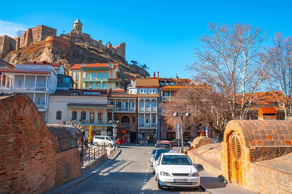 Tbilissi, Géorgie 26 janvier 2020 - Abanotubani est l'ancien quartier — Photo