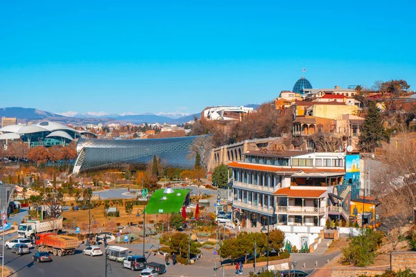 Tbilissi, Géorgie 26 janvier 2020 - Vue de la capitale géorgienne de Tbilissi — Photo