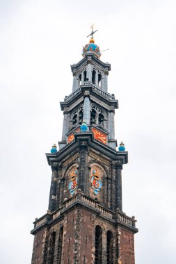 The bell tower of the Western Church, in Dutch Westerkerk in Amsterdam
