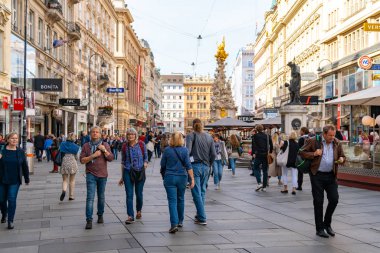 Vienna, Austria 25 November 2019 - Graben Street in Vienna