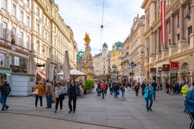 Vienna, Austria 25 November 2019 - Graben Street in Vienna