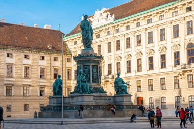 Vienna, Austria 25 November 2019 - Statue of Emperor Francis II in Vienna