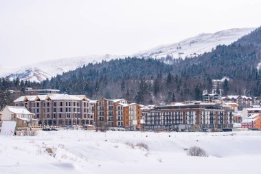 View of Bakuriani, winter resort in Georgia.