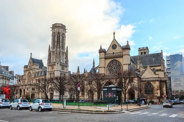 Paris, France - January 17, 2019: Paris, view of the Saint Germain church — Stockfoto