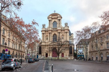 Paris, France - January 20, 2019: little catholic church in Paris, travel