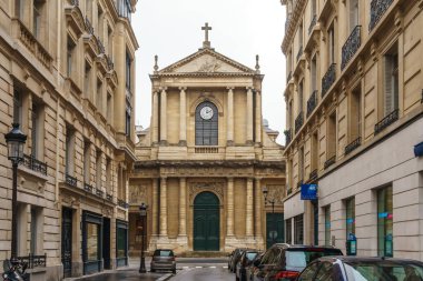 Paris, France - January 20 2019 little catholic church in Paris