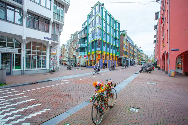 Amsterdam Paesi Bassi Ottobre 2019 Anatra Tipica Olandese Bicicletta Anatra — Foto Stock