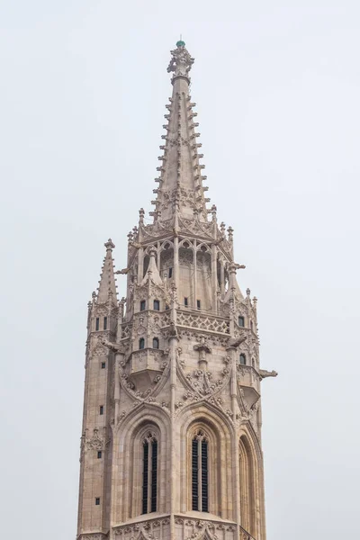 Arriba Catedral Iglesia Matthias Bastión Del Pescador Buda Hungría — Foto de Stock