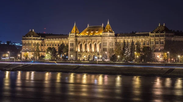 Stadtbild Der Altstadt Von Budapest Bei Nacht Ungarn — Stockfoto