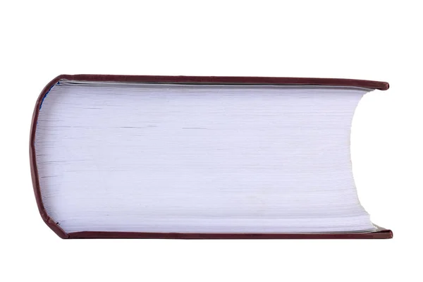 Libro Rojo Grueso Aislado Sobre Fondo Blanco Educación — Foto de Stock