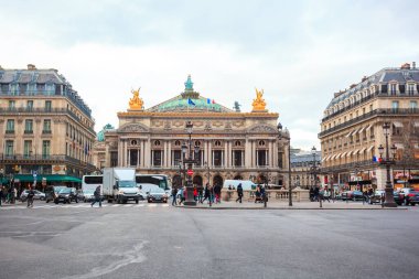 Paris, France - January 16, 2019: Palais or Opera Garnier and The National Academy of Music. Art