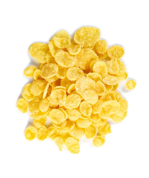 Lekkere Cornflakes Geïsoleerd Een Witte Achtergrond Droge Granen Breackfast — Stockfoto
