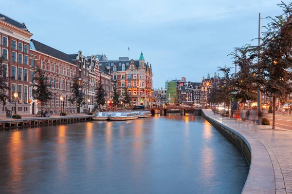 Amsterdam Paesi Bassi Ottobre 2019 Paesaggio Famoso Amsterdam Con Edificio — Foto Stock