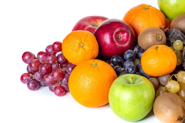 Assortiment Tropisch Fruit Geïsoleerd Witte Achtergrond Groenten Fruit — Stockfoto