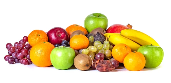 Assortimento Frutti Tropicali Isolati Fondo Bianco Frutta — Foto Stock