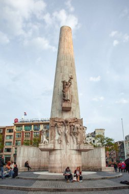 Amsterdam, Hollanda - 14 Ekim 2019: Ölülerin Anma Töreni. Seyahat