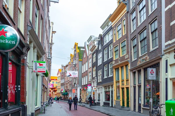 Amsterdam Paesi Bassi Ottobre 2019 Tipici Edifici Colorati Amsterdam Viaggi — Foto Stock