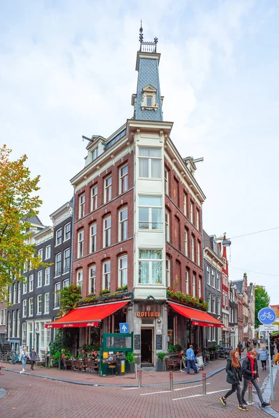 Amsterdam Paesi Bassi Ottobre 2019 Tipici Edifici Colorati Amsterdam Viaggi — Foto Stock