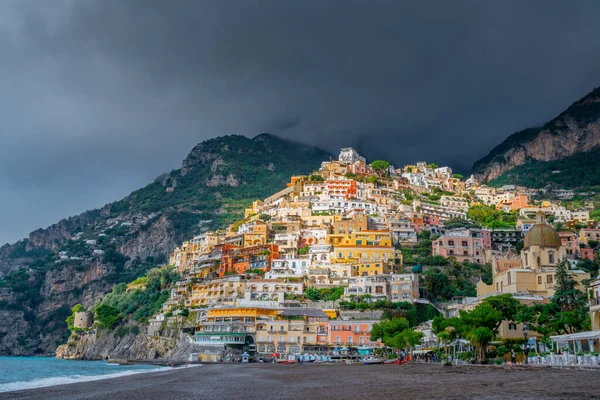 Paisagem Bonita Com Positano Cidade Famosa Costa Amalfitana Itália Viagens — Fotografia de Stock