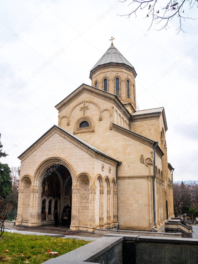 View on Kashveti Church of St. George on Shota Rustaveli Avenue, Tbilisi, Georgia
