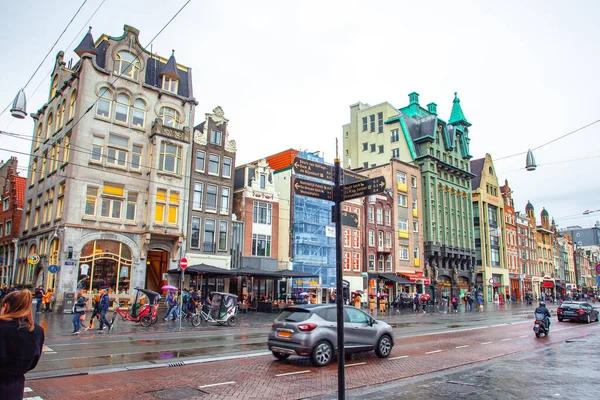 Amsterdam Paesi Bassi Ottobre 2019 Tipici Edifici Colorati Amsterdam Viaggi — Foto Stock