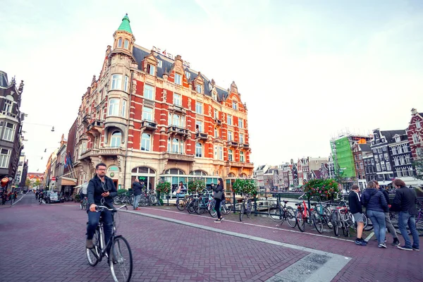 Amsterdam Paesi Bassi Ottobre 2019 Tipici Edifici Colorati Amsterdam Viaggi — Foto Stock