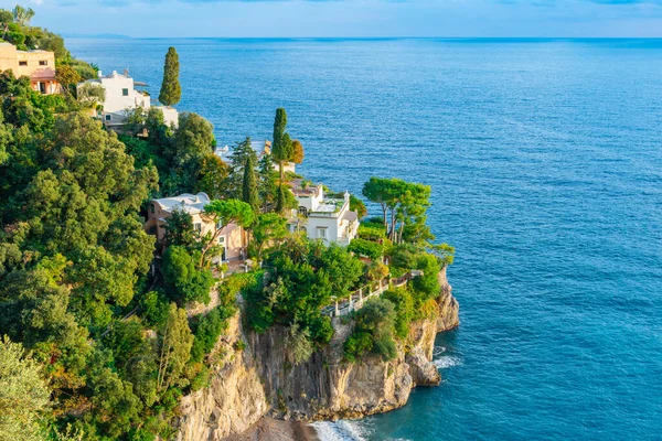 美丽的风景与波西塔诺镇著名的阿马尔菲海岸 意大利 — 图库照片