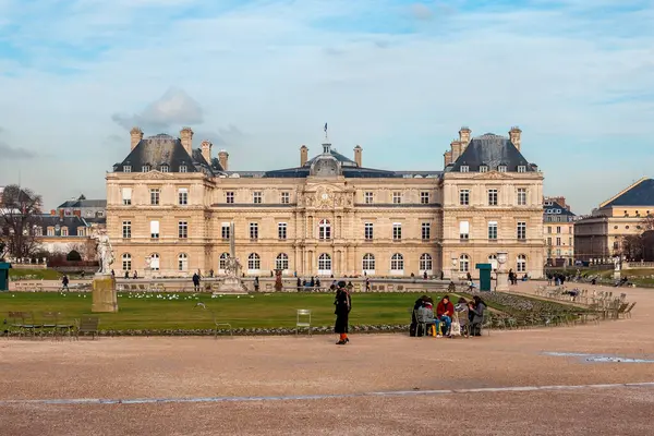 Paris France January 2019 Luxembourg Palace Jardin Luxembourg Luxembourg Gardens — Stock Fotó