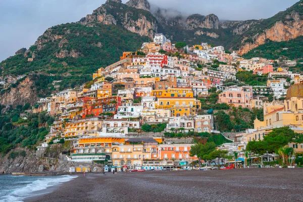 Piękny Krajobraz Miasteczka Positano Słynnym Wybrzeżu Amalfi Włochy Podróże — Zdjęcie stockowe