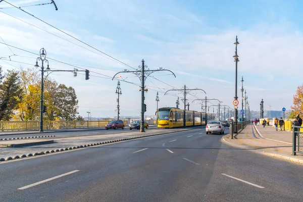 Budapest Hungría Noviembre 2018 Puente Margarita Budapest Que Conecta Buda — Foto de Stock