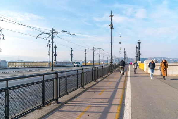 Будапешт Венгрия Ноября 2018 Года Мост Маргарет Будапеште Соединяющий Буду — стоковое фото