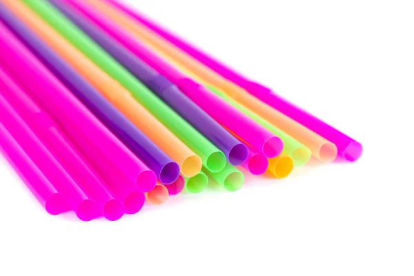 Colorful Straws Drinks Isolated White Background Object — Stock Photo, Image