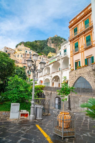 colorful houses on the slopes of the Amalfi coast, travel to Italy