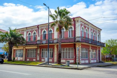 Poti, Georgia 'da eski bir Alman tarzı tuğla ev. Mimari