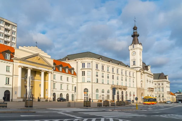 Варшава Польша Января 2019 Здание Дворца Яблоновских Театральной Площади Улице — стоковое фото