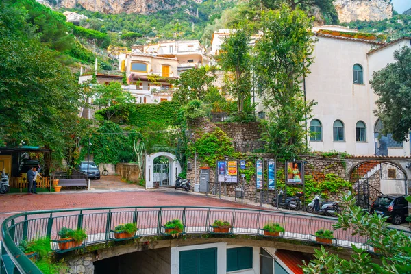 Positano Italy November 2019 Typical Narrow Street Colorful Houses City — Stock Photo, Image