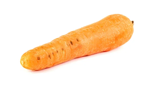 Свіжа Морква Ізольована Білому Тлі Відсічний Контур Овоч — стокове фото