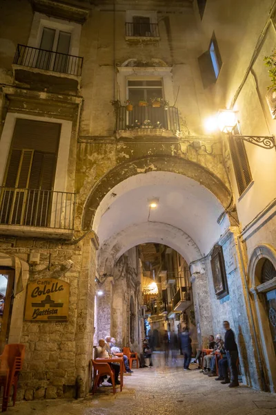 Bari Olaszország November 2019 Narrow Streets Old City Bari Night — Stock Fotó