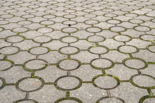 Stenstensbeläggning Abstrakt Bakgrund Gamla Kullersten Trottoar Väg — Stockfoto