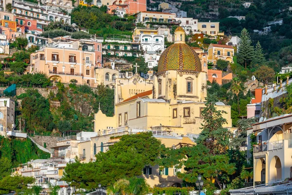 Mooie Kleurrijke Huizen Een Berg Positano Een Stad Aan Kust — Stockfoto