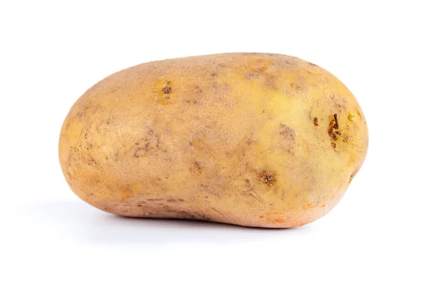 Jovens Batatas Frescas Isoladas Fundo Branco Vegetal — Fotografia de Stock