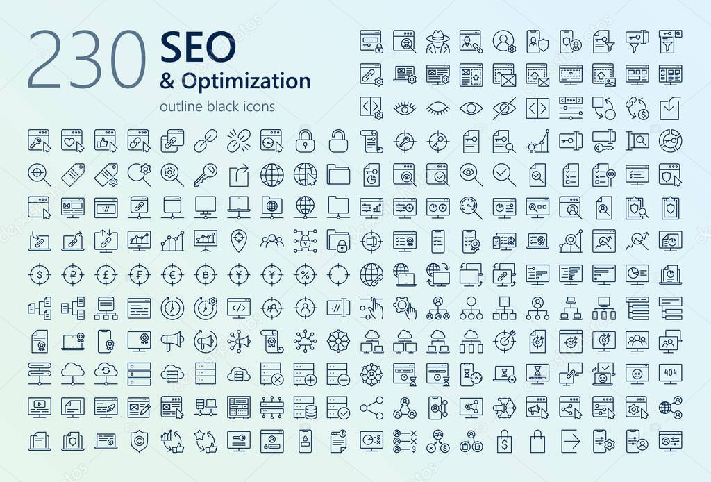 SEO outline iconset