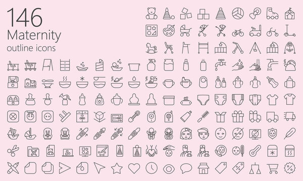 Иконка контура материнства
